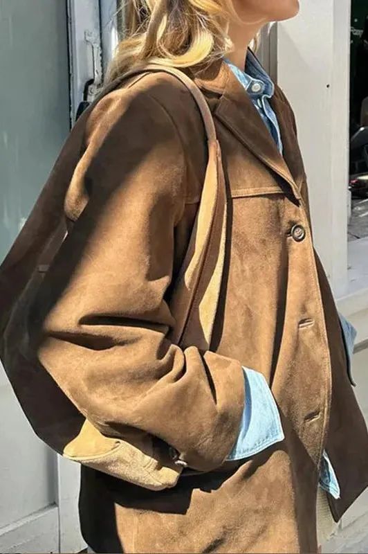 Leather Suede Blazer