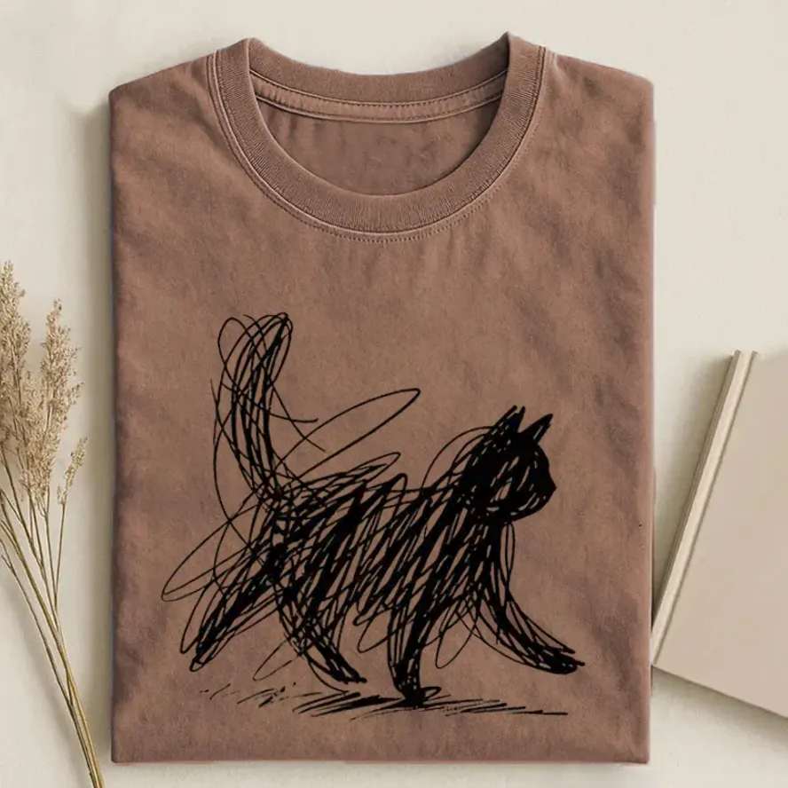 Minimalist Cat Tee