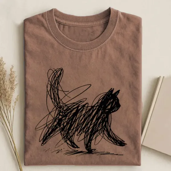 Minimalist Cat Tee