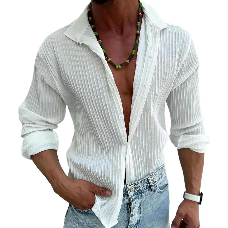 Striped Button Relaxed Shirt