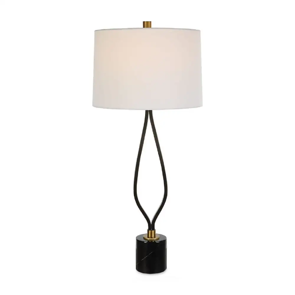 Wishbone Shaped Iron Table Lamp