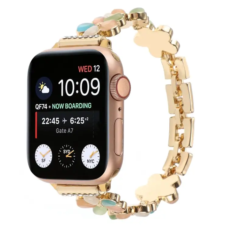 Urban-Casual Floral-Link Zinc Alloy Smartwatch Wristband