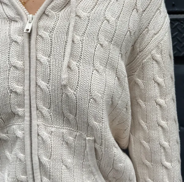 White Ribbed Sweater