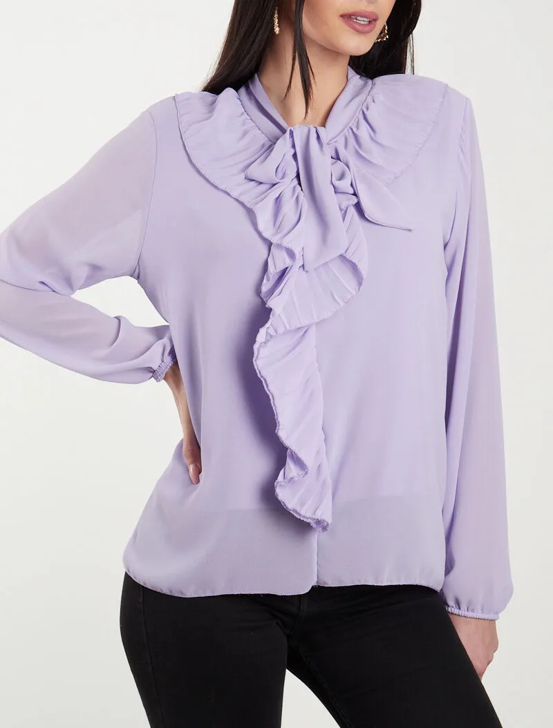 Straight Fit V-Neck Blouse