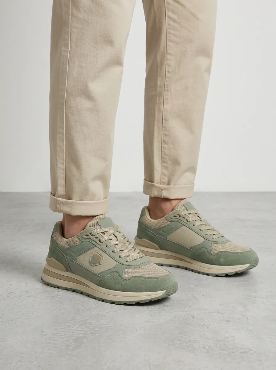 Unisex Casual Casual Suede Mesh Print Sneakers