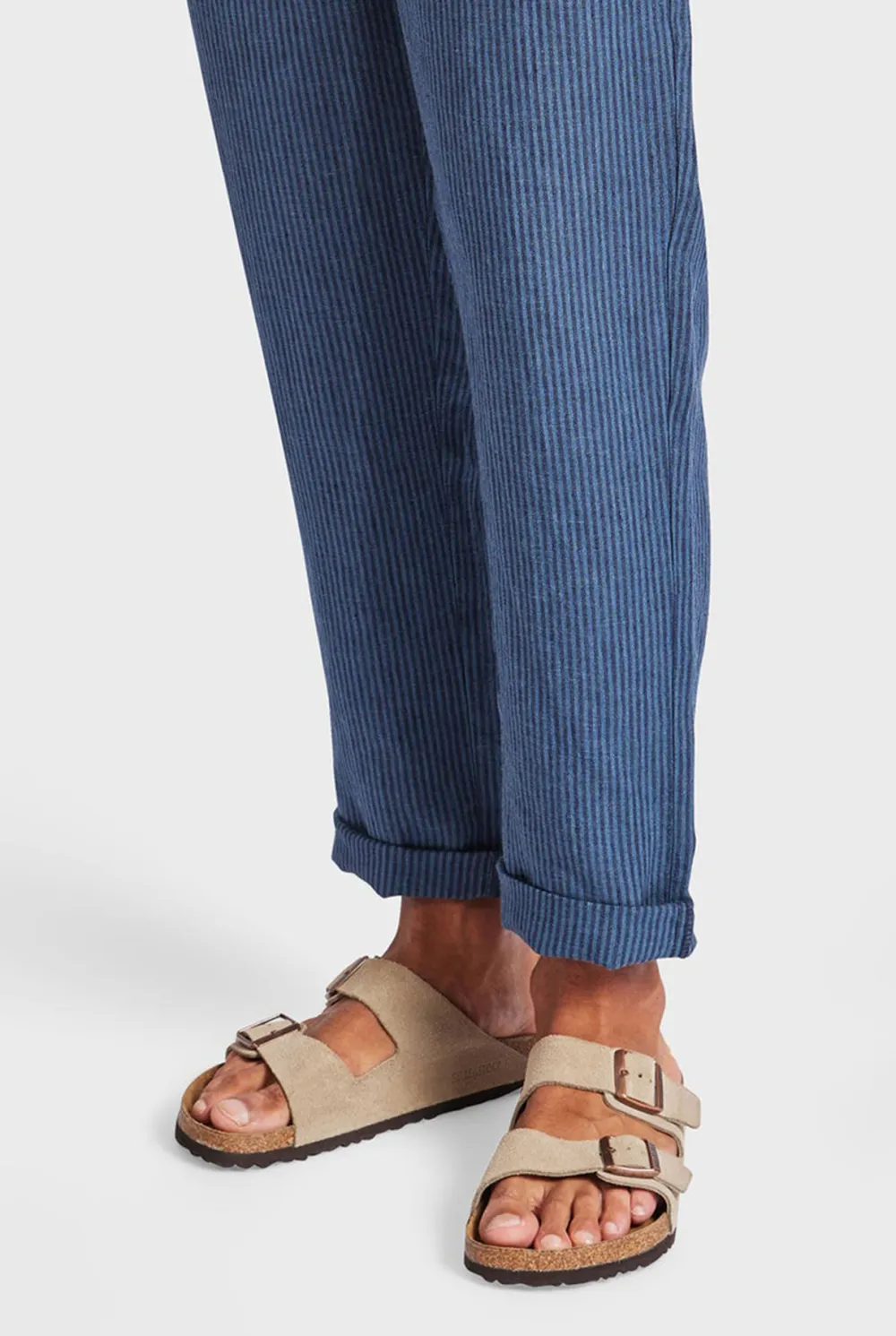 Relaxed Fit Linen Blend Drawstring Trousers