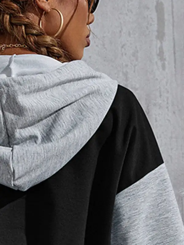 Pocketed Cropped Knit Sweatshirt