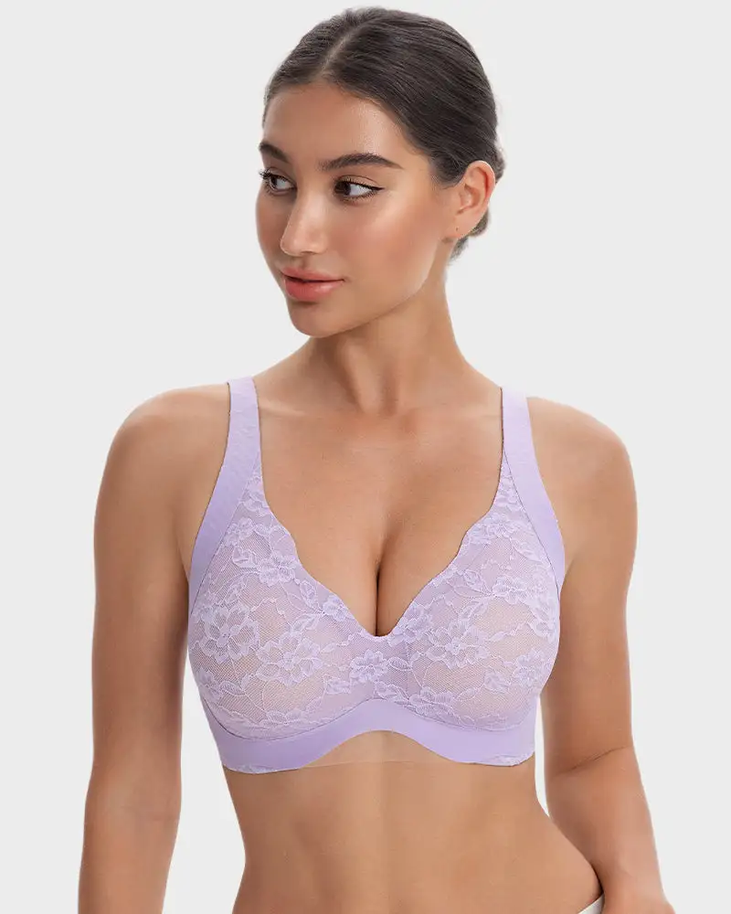 Wireless Lace Full Coverage Minimizer Bra