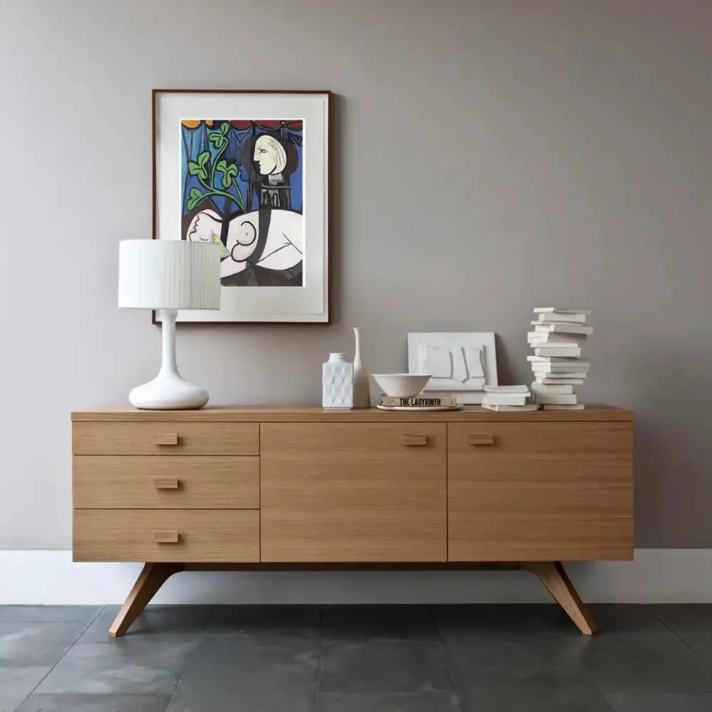 Oak Drawer-Storage Sideboard