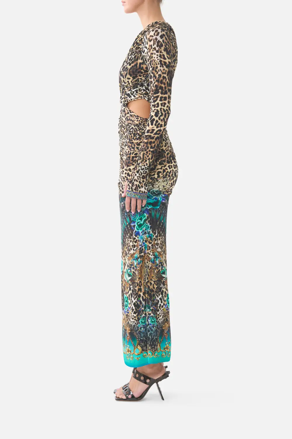 One Shoulder Jersey Cut Out Dress