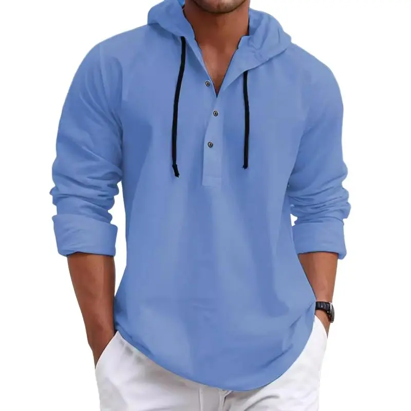 Relaxed Collar Hooded Shirt