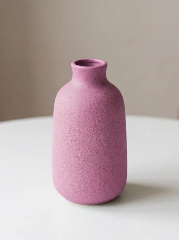 Relaxed Minimalist Textured Ceramic Table Vase