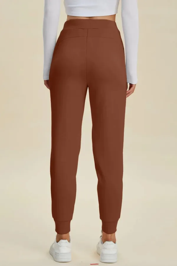 Relaxed High Waist Drawstring Casual Pants