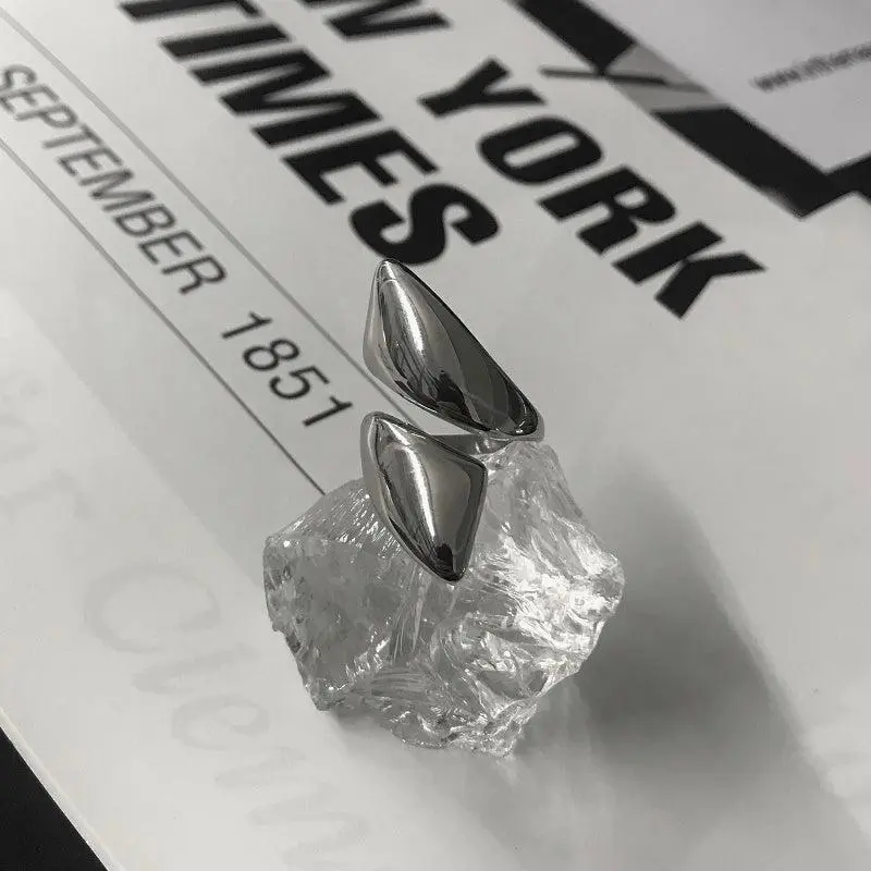 Textured Titanium Steel Ring