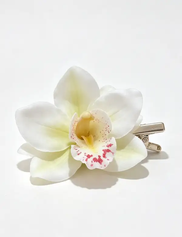 Orchid Flower Hair Clip