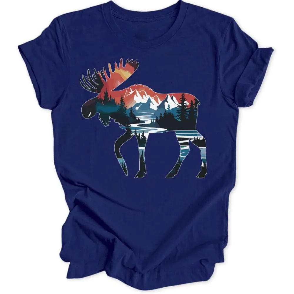 Watercolor Moose Women's T-Shirt