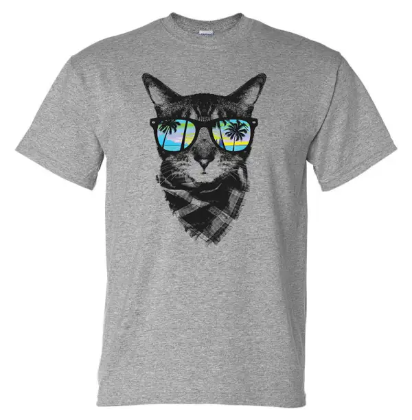 Cat Breeze Graphic Cotton T-Shirt
