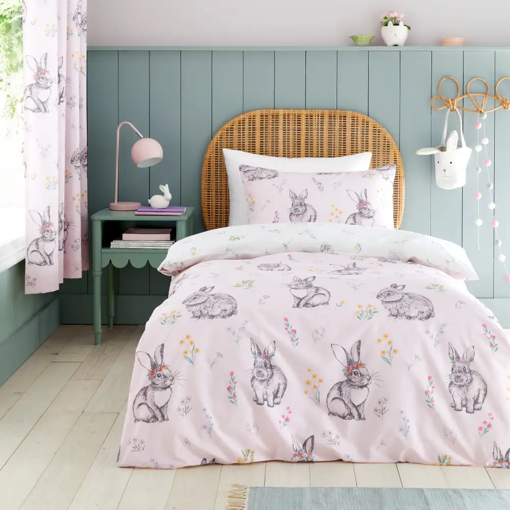 Relaxed Bedroom Reversible Floral Cotton Duvet Cover Set