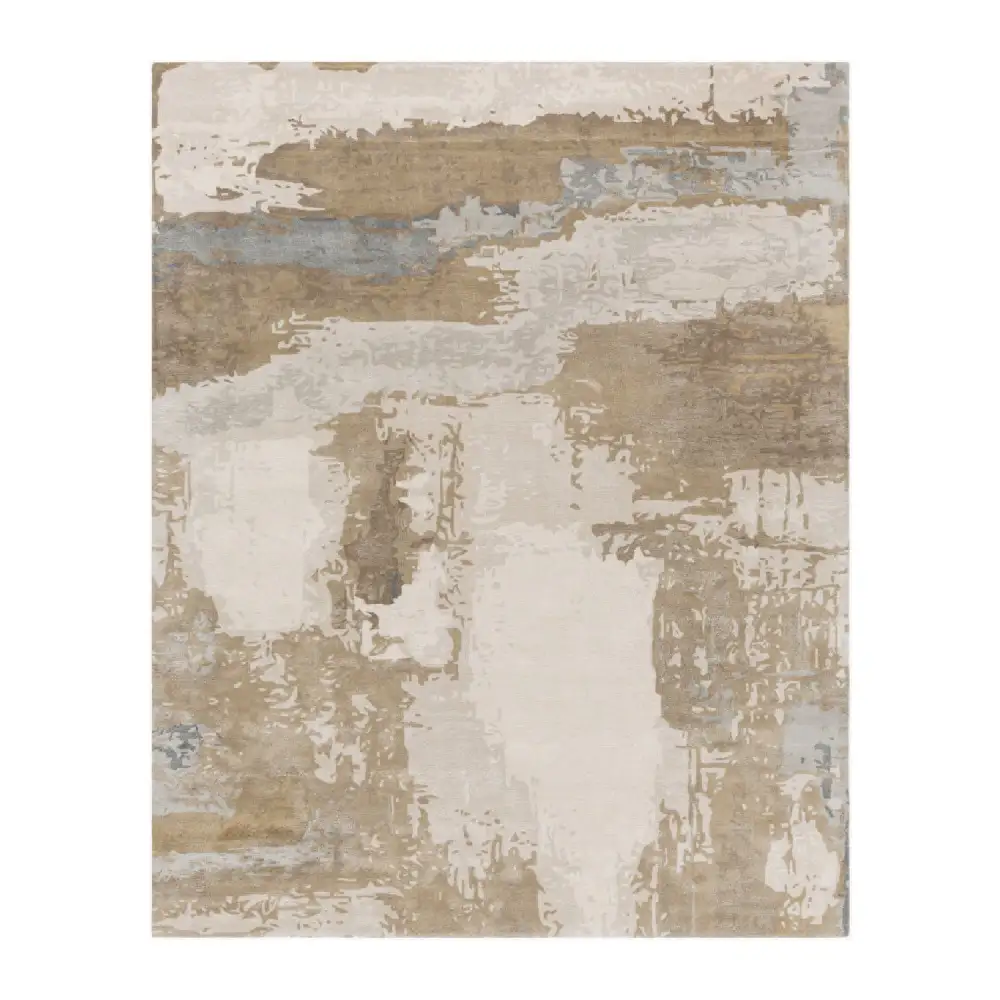 Geometric Viscose Wool Blend Carpet