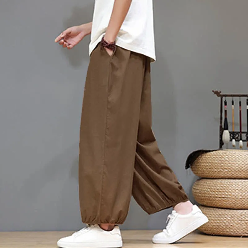 Elastic Waist Harem Pants