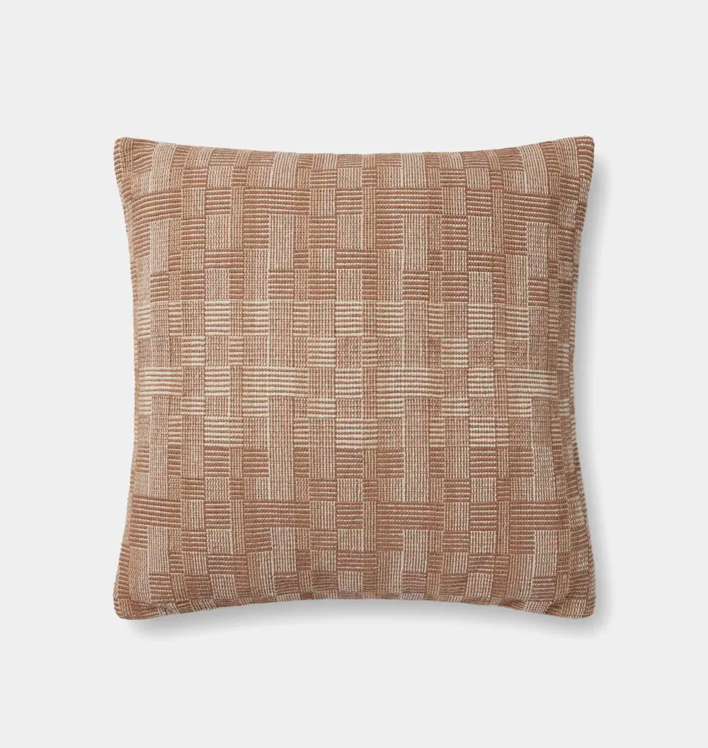 Charcoal Woven Pattern Sofa Throw Pillow