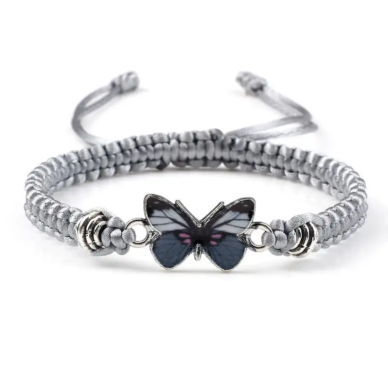 Butterfly Freedom Love String Charm Bracelet