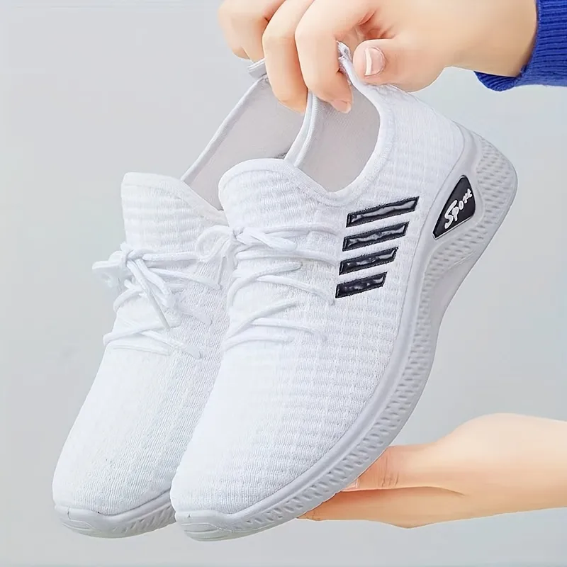 Lace Trim Lightweight Low Lace Up Sneakers
