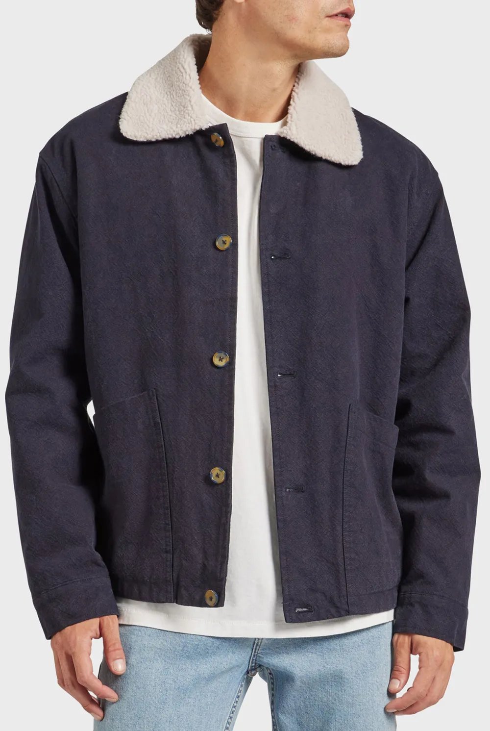 Sherpa Collar Corduroy Casual Work Jacket