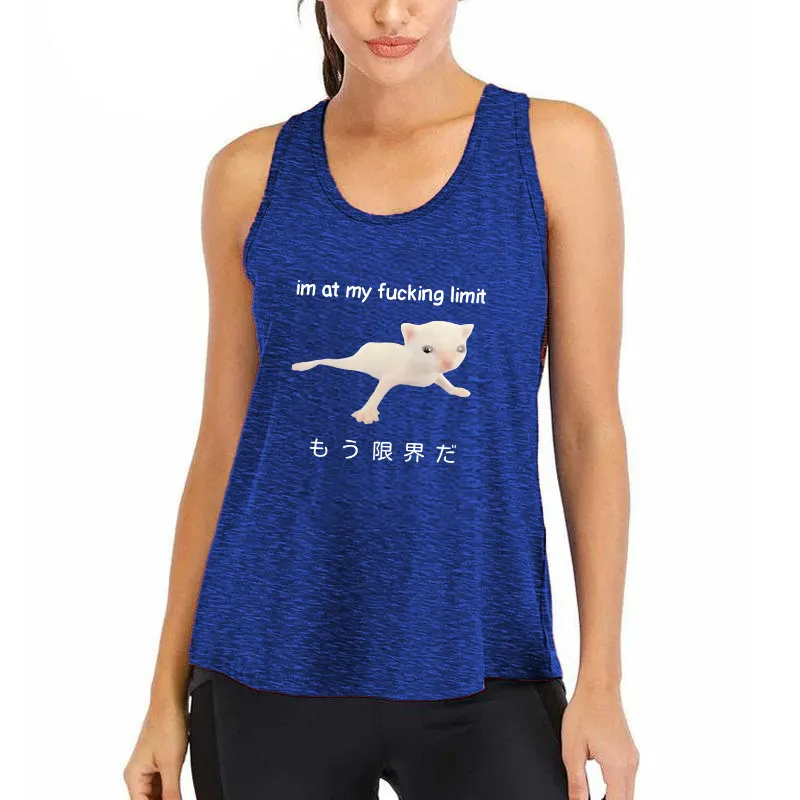 Cat Reaching Its Limit Athletic Tank