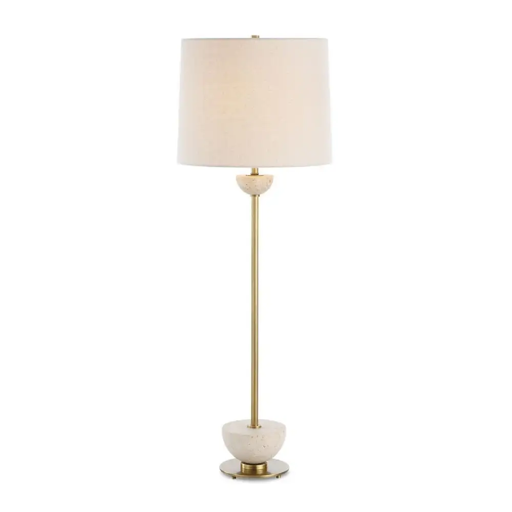 Travertine Accented Buffet Lamp