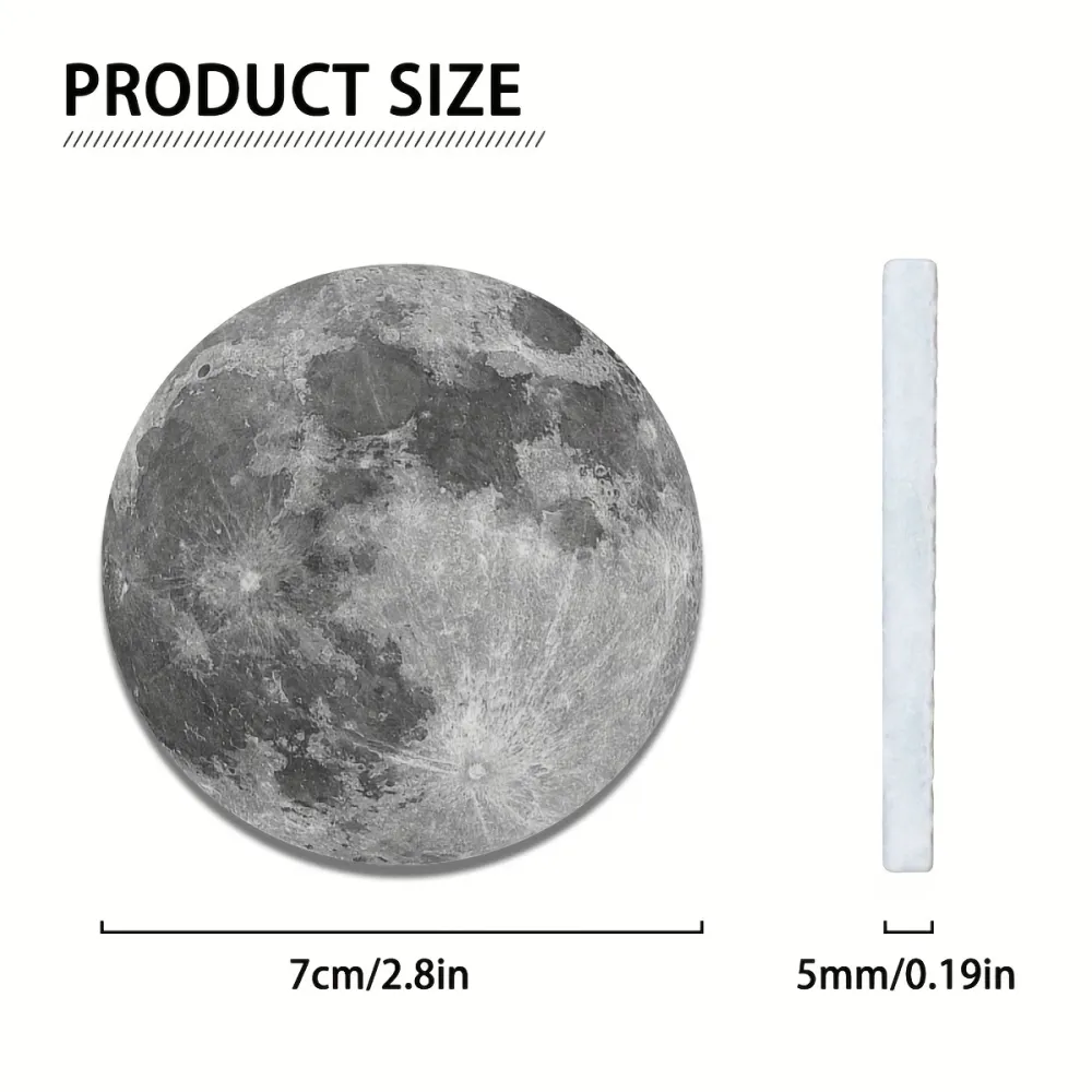 2 Pcs Moon Surface Car Cup Coasters