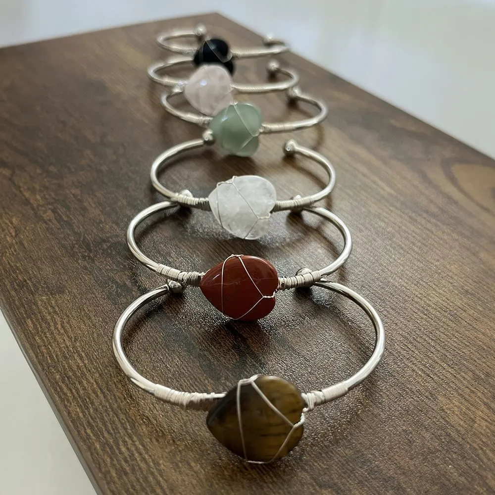 Bangle Heart Crystal Bracelet Bangle