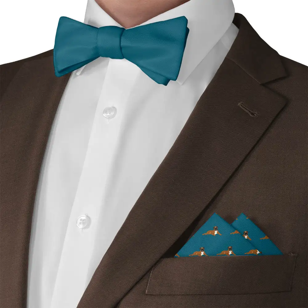 Understated Formal Animal Motif Dog Motif Pocket Square