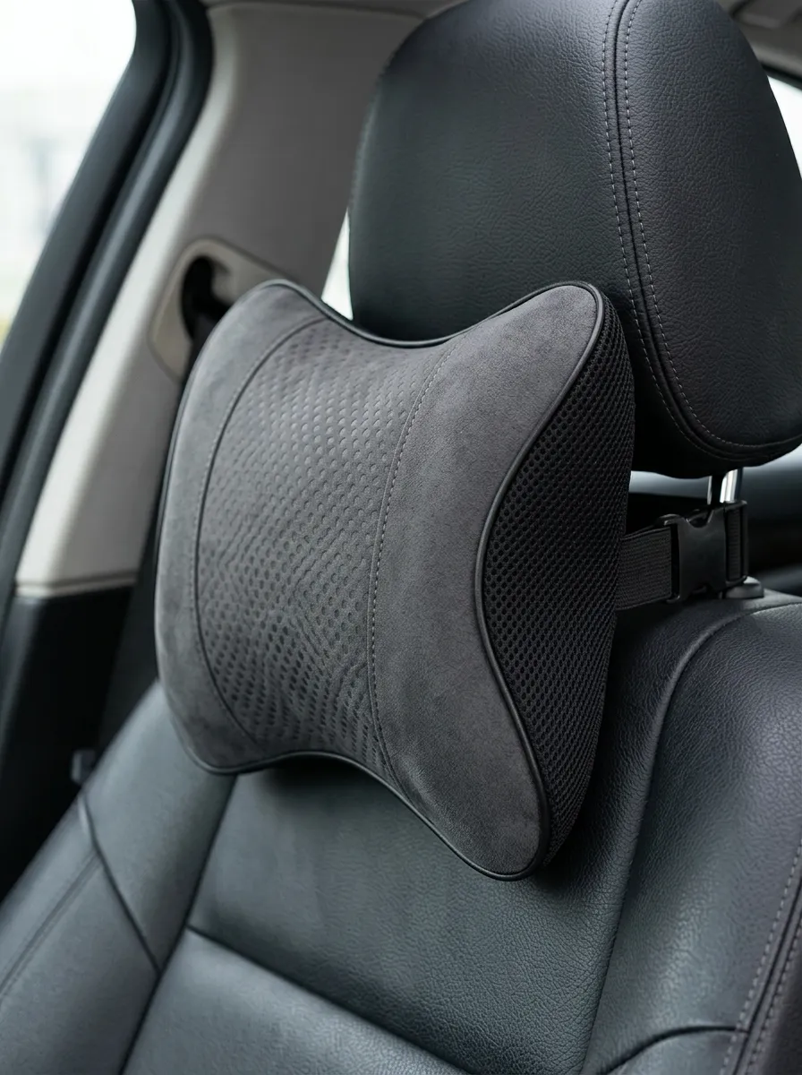 Ergonomic Suede-Texture Car Neck Support Pillow