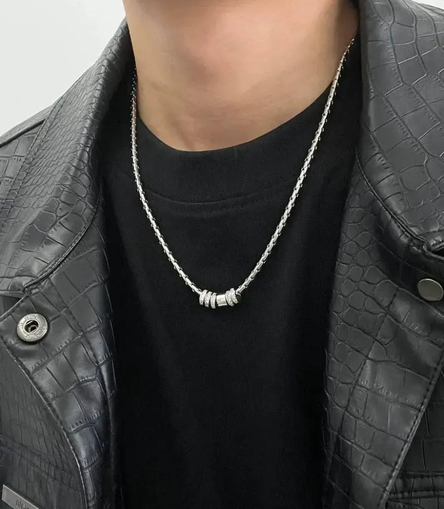 Pave Ring Pendant Necklace