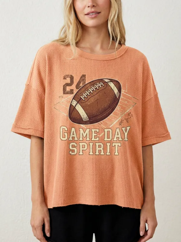 Football Graphic Casual T-Shirt