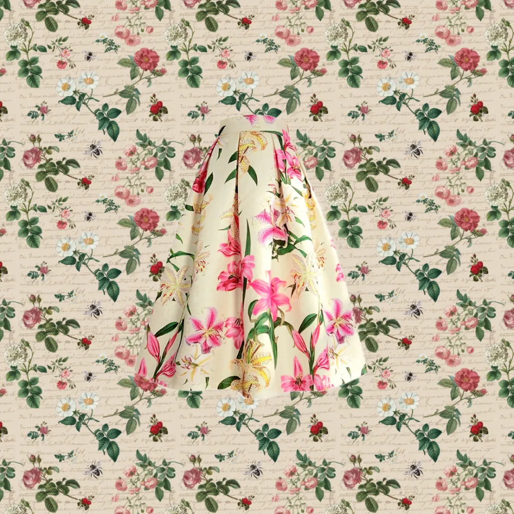 Modern Weekend Everyday Casual Floral Skirt