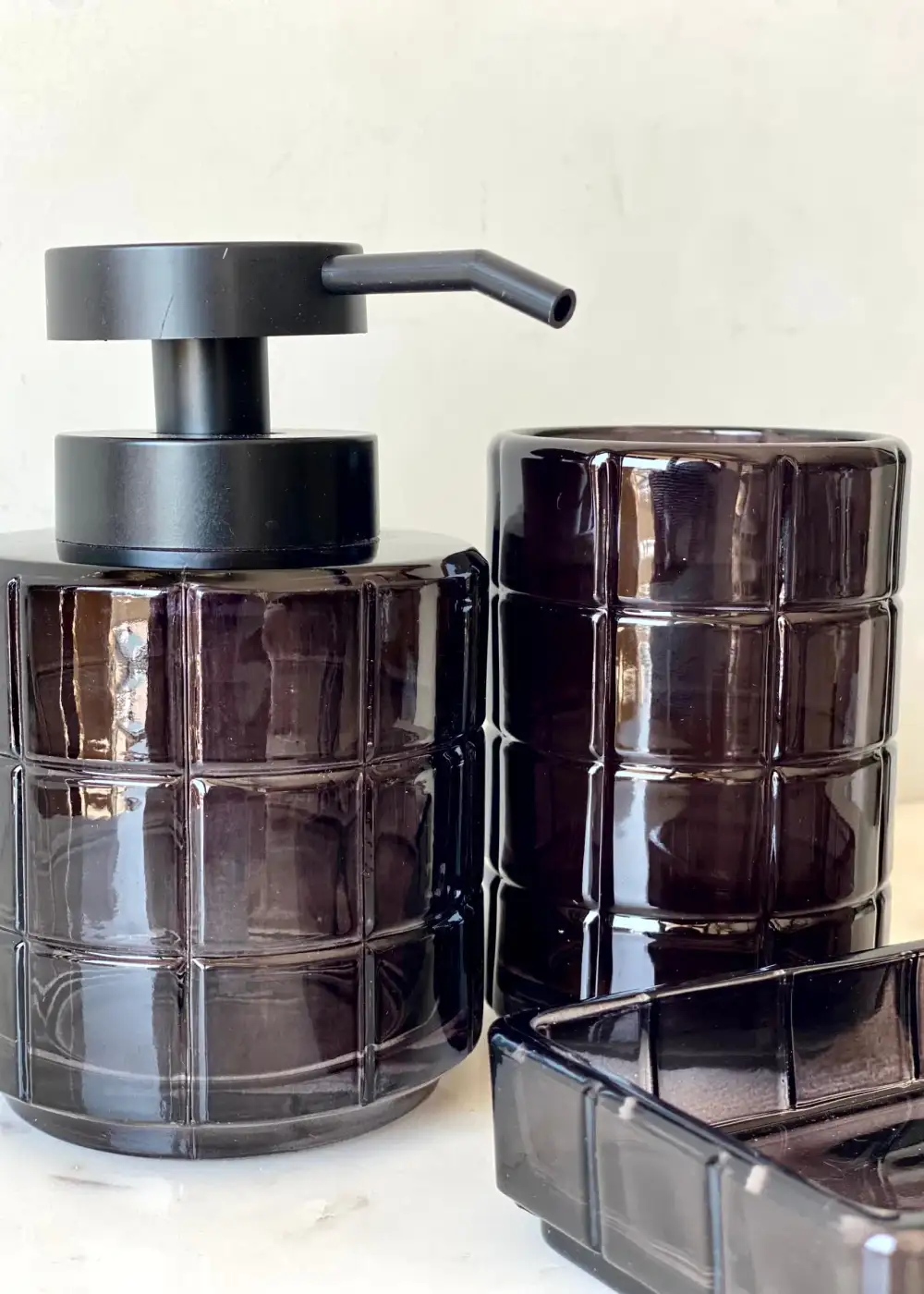 Cube Bathroom Set Black Of
