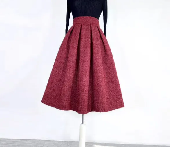 Easy Simple Everyday Casual Wool Skirt