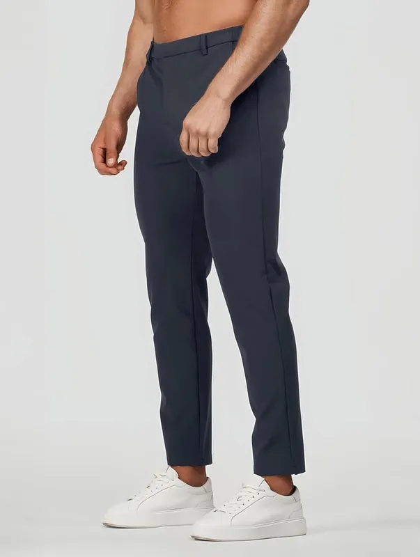 Navy Blue Stretch Pants