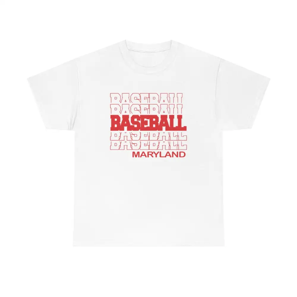 Baseball Maryland in Modern Stacked Lettering