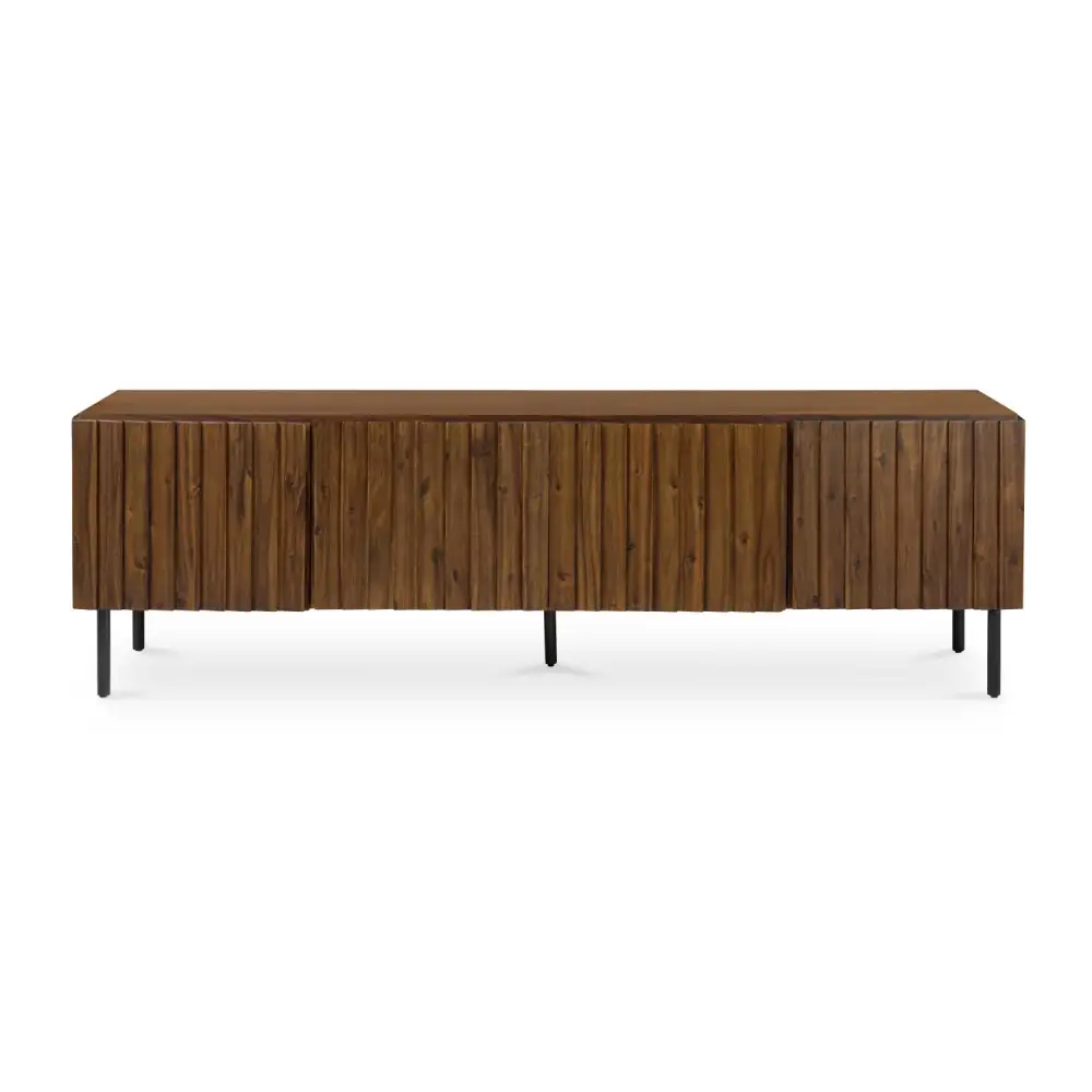 Solid Acacia Four-Door Media Cabinet