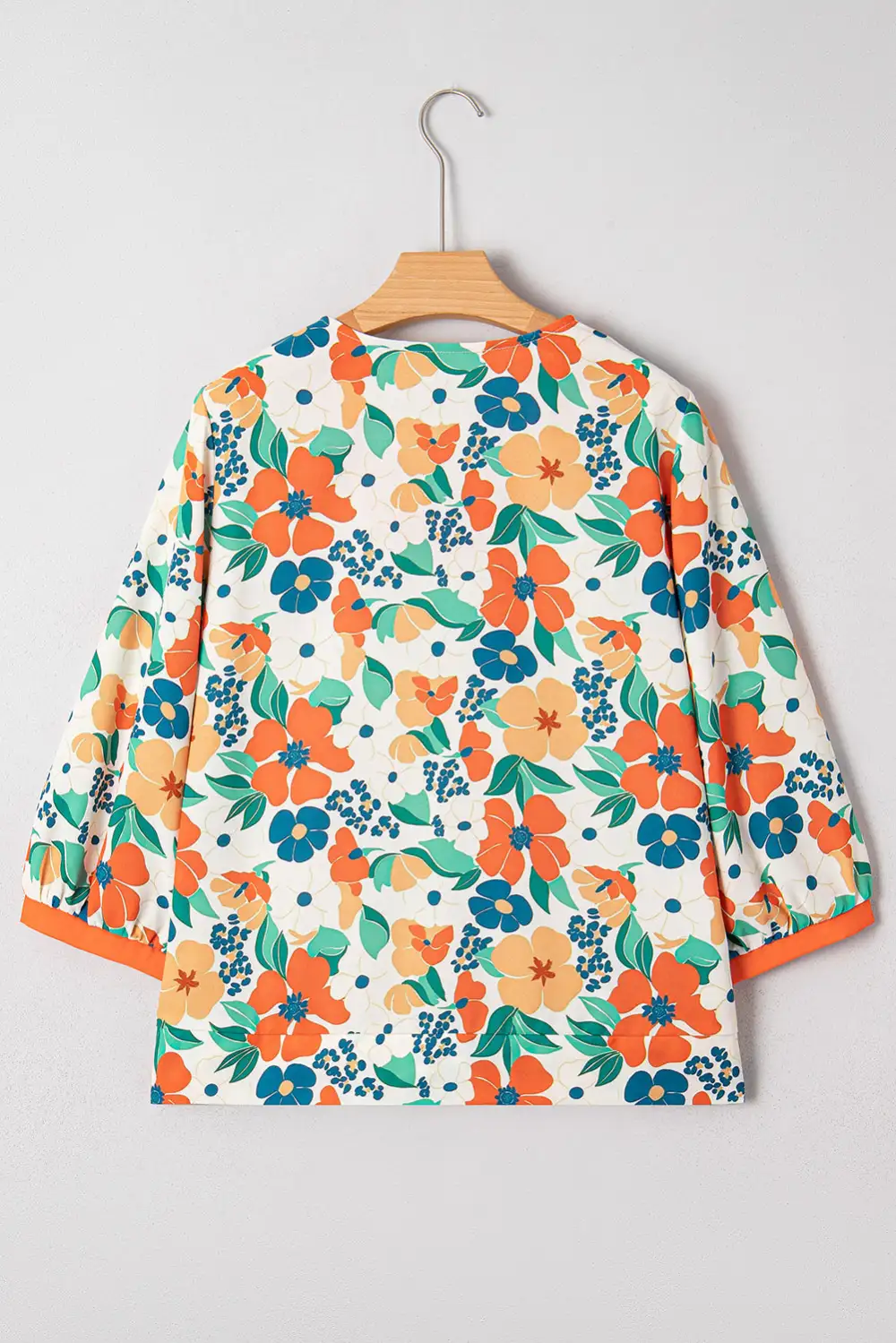 Everyday Floral V-Neck Blouse