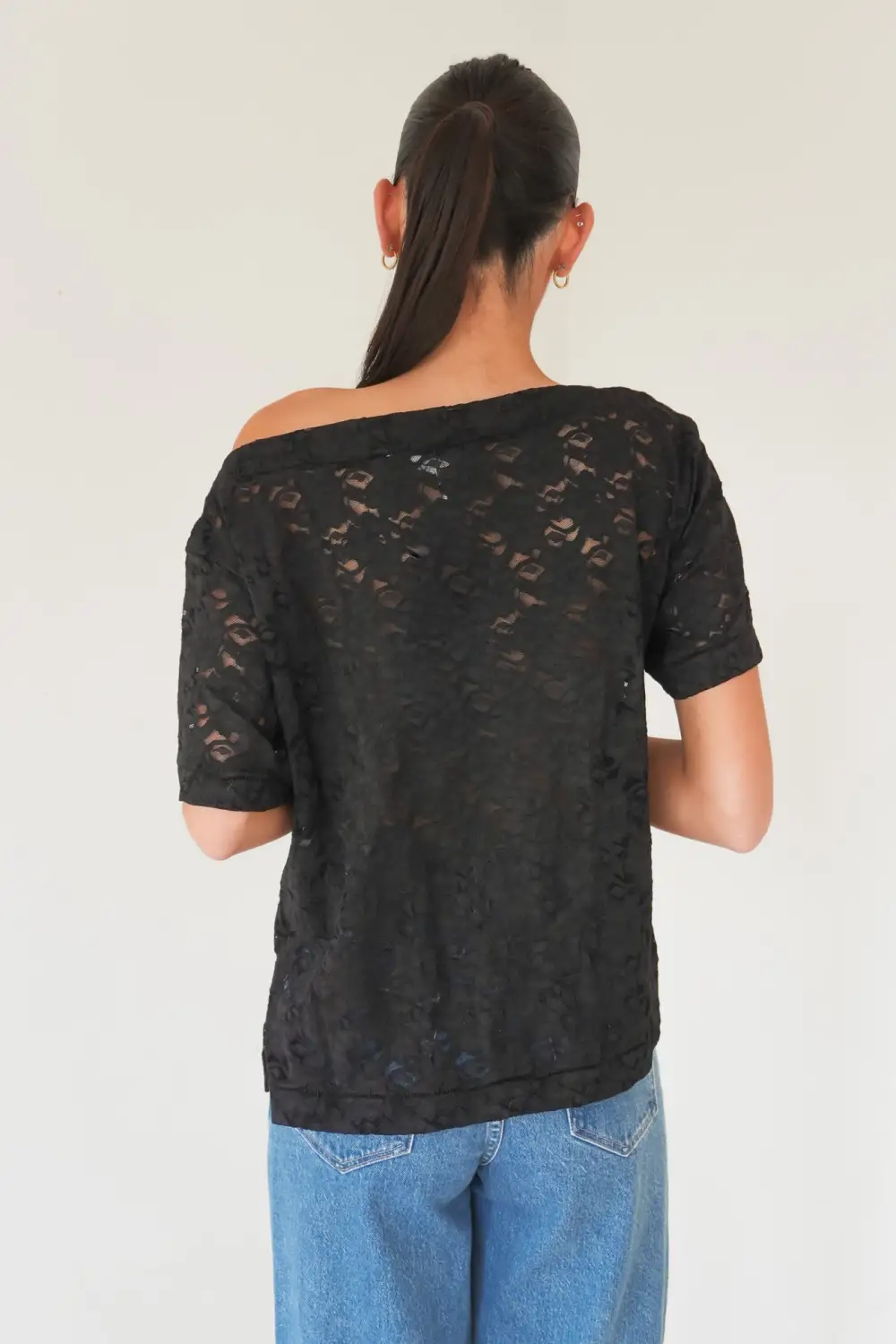 Cropped Lace Street Casual Tee