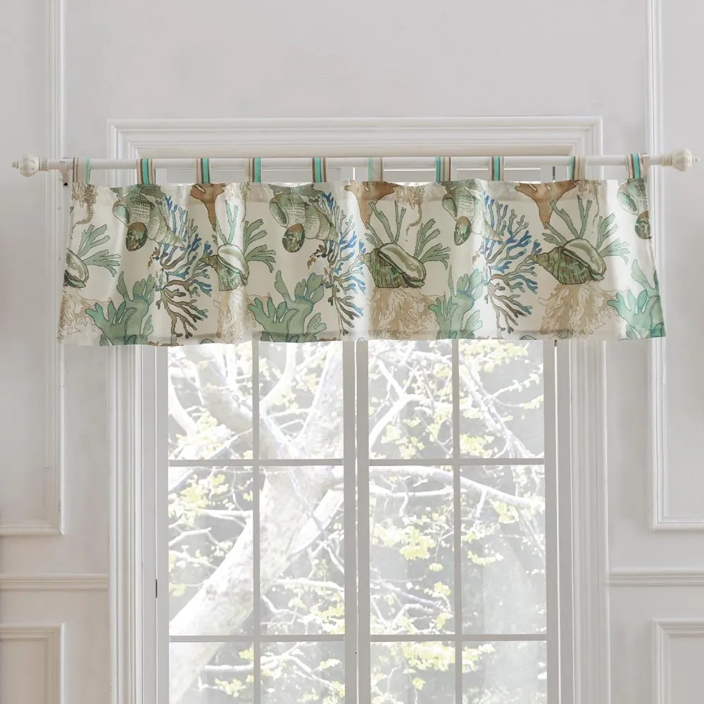 Polyester Botanical Coastal Valance