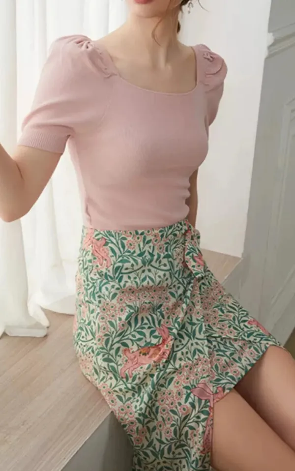 Gentle Festival Everyday Casual Floral Skirt