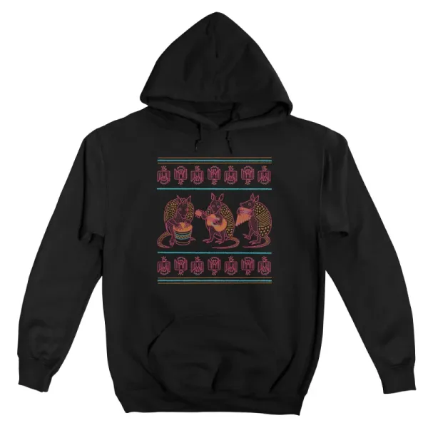 Men's Casual Artistic Pattern Long-Sleeved Hooded Hoodie