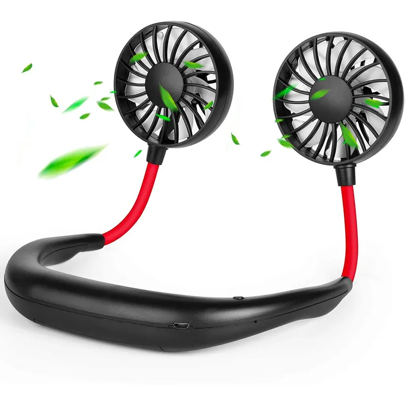 Hand Free Personal Fan,Wearable Neckband Fan USB Rechargeable mini Sports Fan