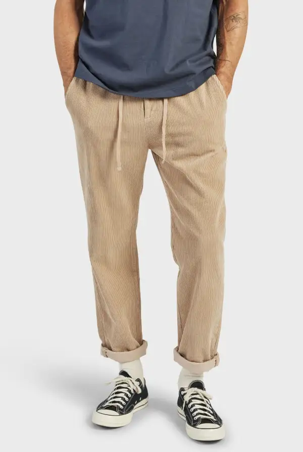 Slim Straight Cut Cotton Casual Trousers