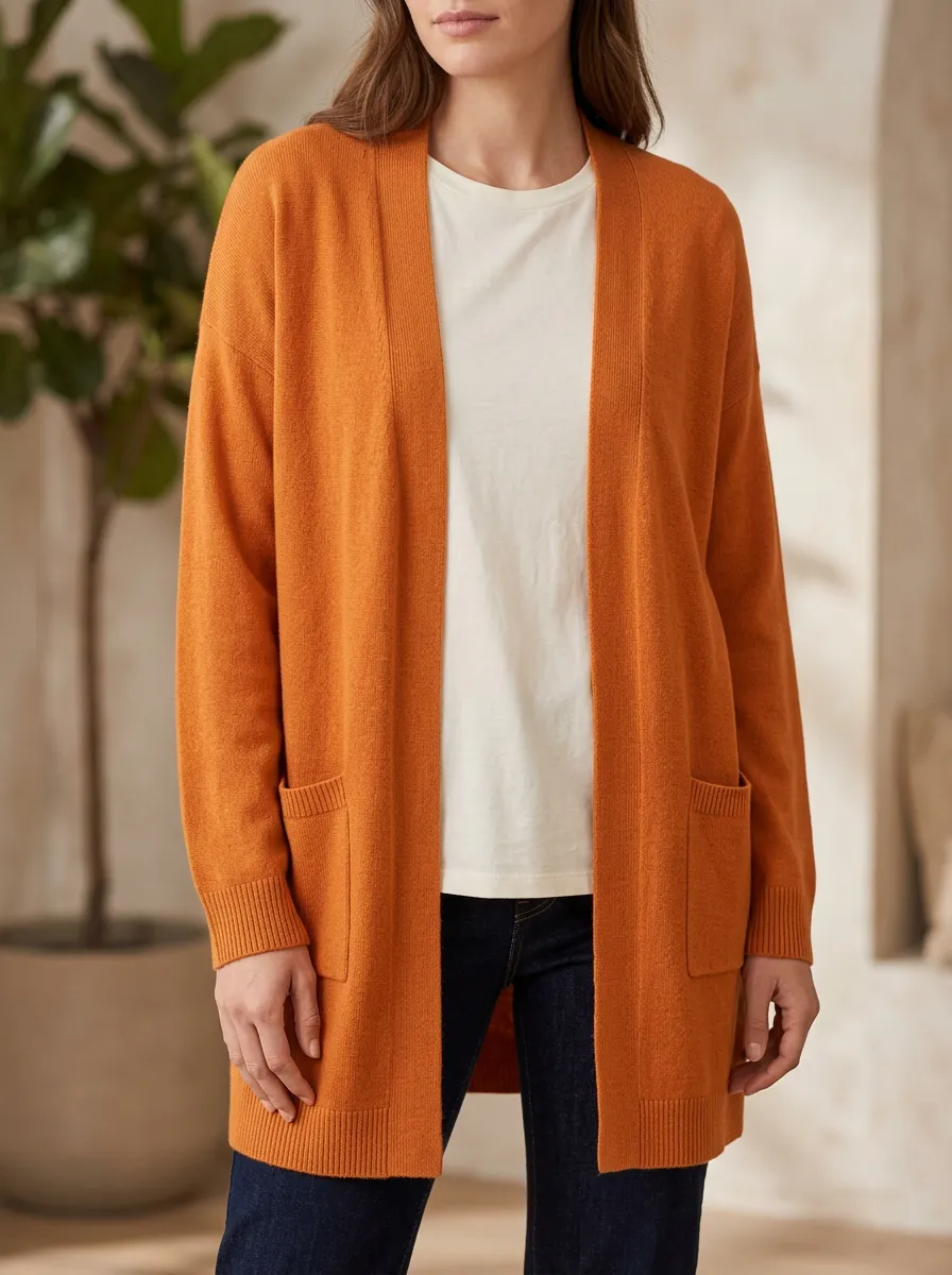 Soft Open-Front Knit Cardigan
